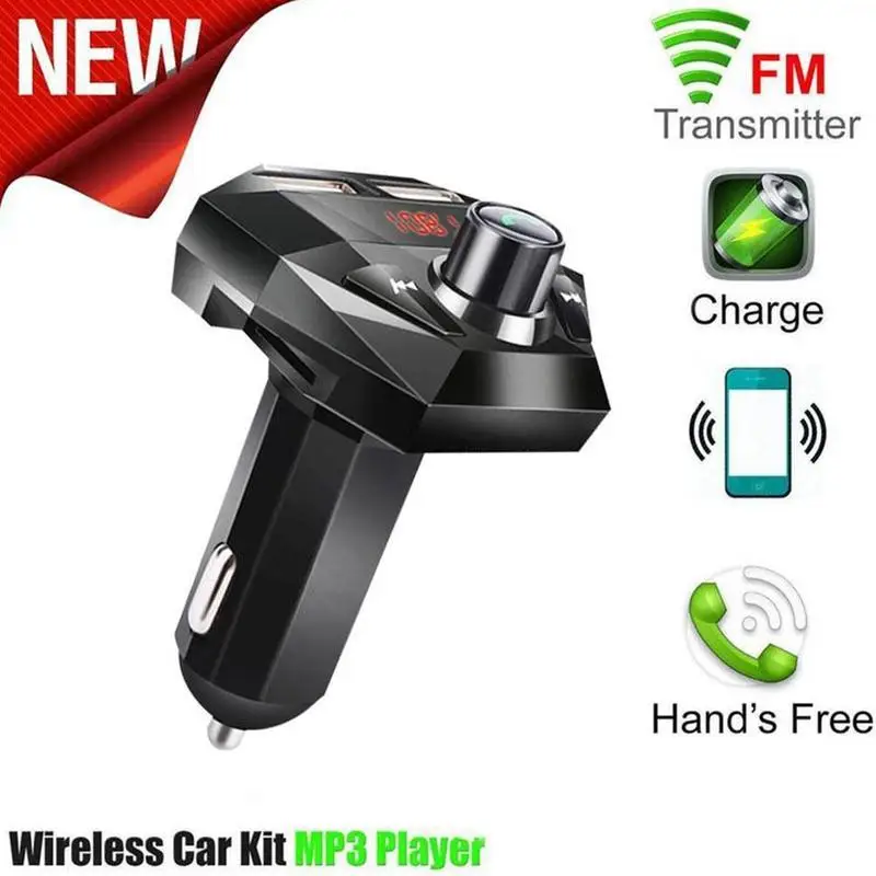 

Wireless Bluetooth 5.0 FM Transmitter Car Cigarette USB Calls MP3 Lighter Audio Free Auto Charger Hands Music Player Receiv K4Z1