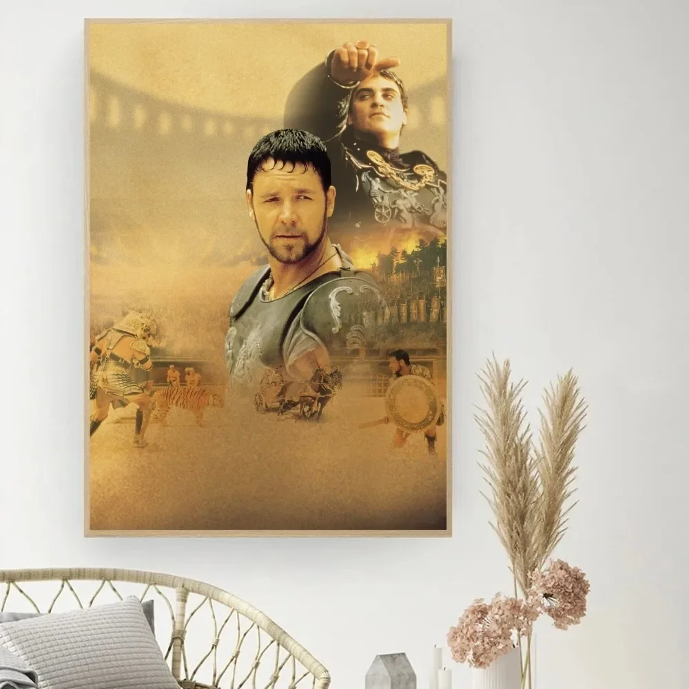 Постер-гладиатор в древнем римском стиле сделай сам винтажный кинопостер