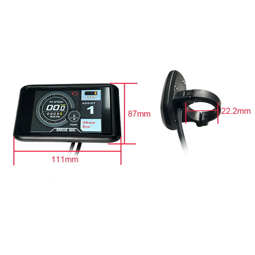 

High Quality Brand New Durable Practical Color Display Bike Screen 36V/48V/60V/72V 500mA/5V OMD No. 2 TFT-UKC1