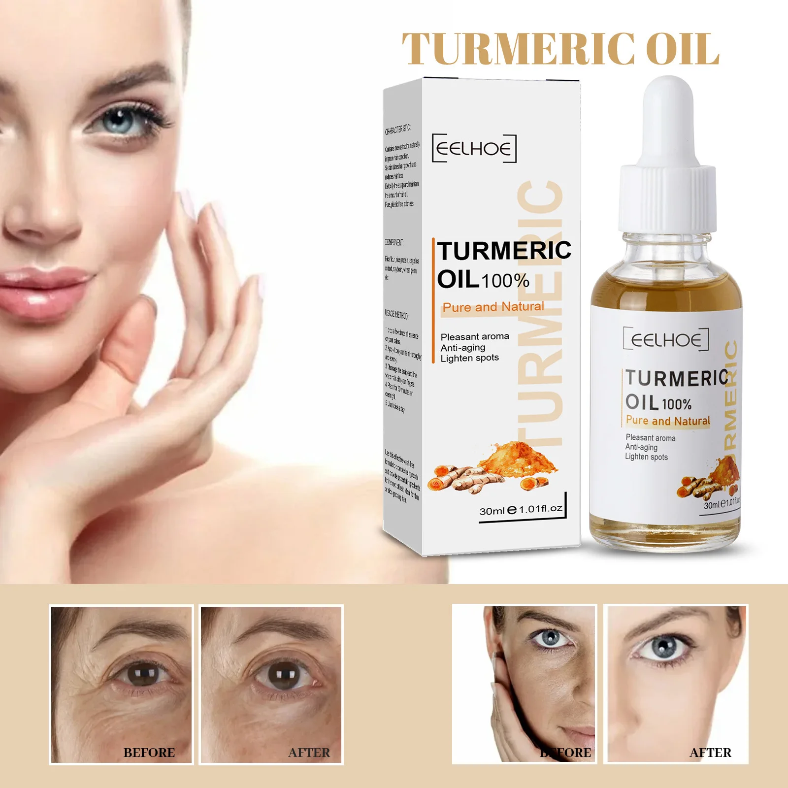 

Curcuma Whitening Freckle essence to remove black spots and melanin, improve dullness and anti-aging facial skin care 30ml