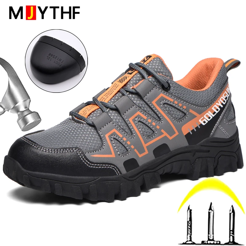 

Brand Work Safety Shoes 2022 New Men Indestructible Shoes Steel Toe Anti-smash Anti-puncture Work Sneakers Men Hiking Shoes