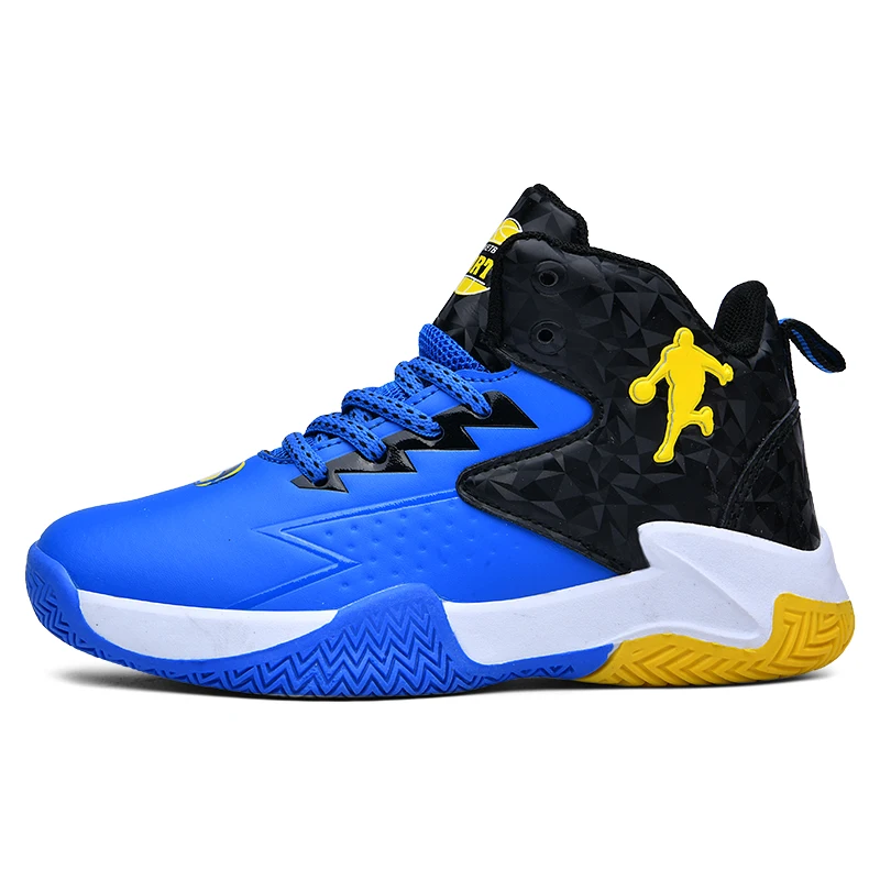 Детская обувь для баскетбола модные уличные кожаные кроссовки мальчиков Удобная