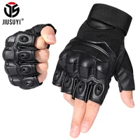 half finger men combat gloves outdoor military army tactical sport shooting hunting airsoft non slip hard shell fingerless glove
