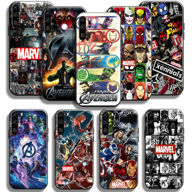 

Marvel Avengers Phone Case For Huawei P Smart 2019-2021 P50 P40 P30 P20 Pro Lite 5G Back Funda Carcasa Coque Soft TPU Black