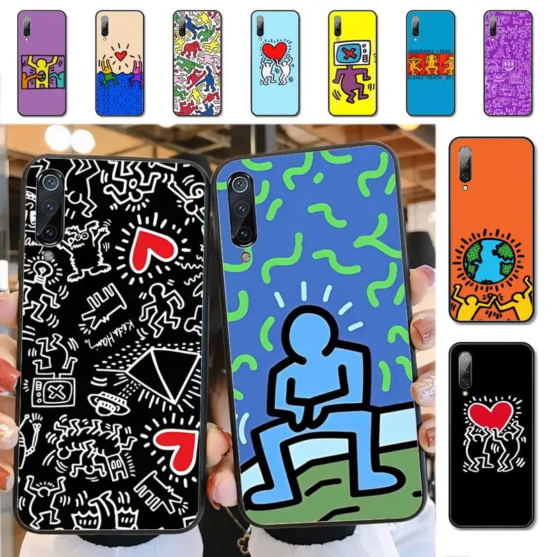 

Keith-Haring-Works-Colorful-Print Phone Case for Xiaomi mi 5 6 8 9 10 lite pro SE Mix 2s 3 F1 Max2 3