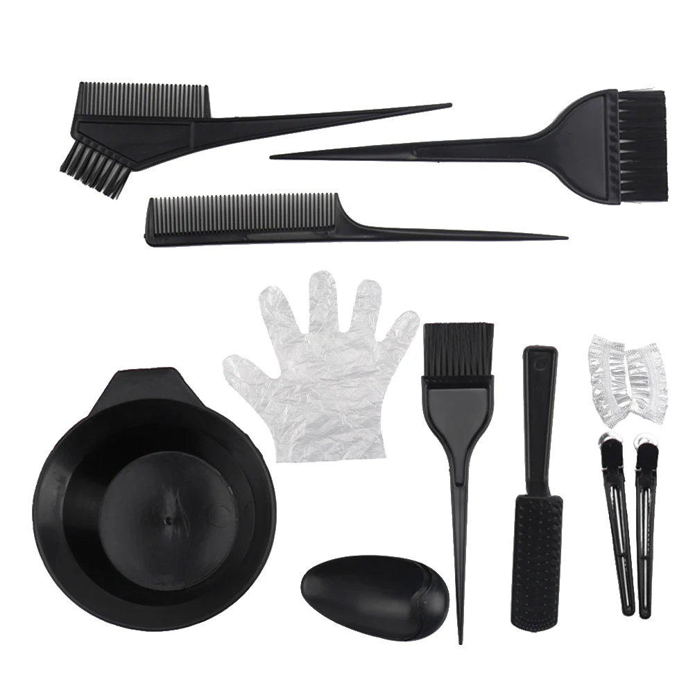11 шт./компл. инструменты для окрашивания волос салонная щетка крем-чаша расческа