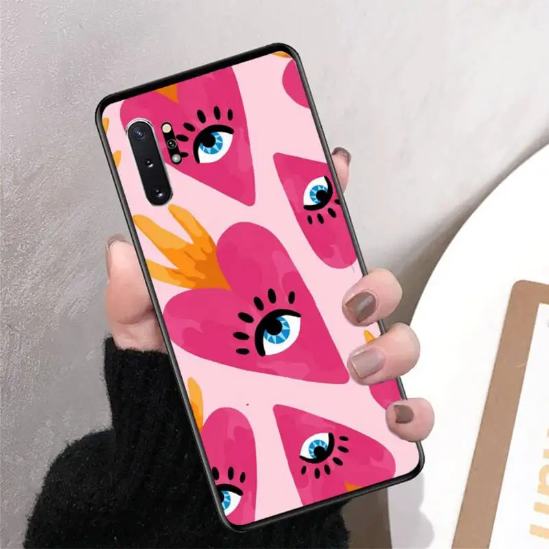 Funny Turkish Lucky Blue Evil Eye Phone Case for Samsung Note 5 7 8 9 10 20 pro plus lite ultra A21 12 72