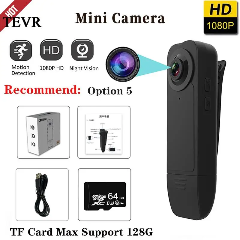 

Mini Camera HD 1080P Pocket Body Micro Secret Pen Cam Video Recorder Night Vision Sport DV Motion Detection Small Camcorder