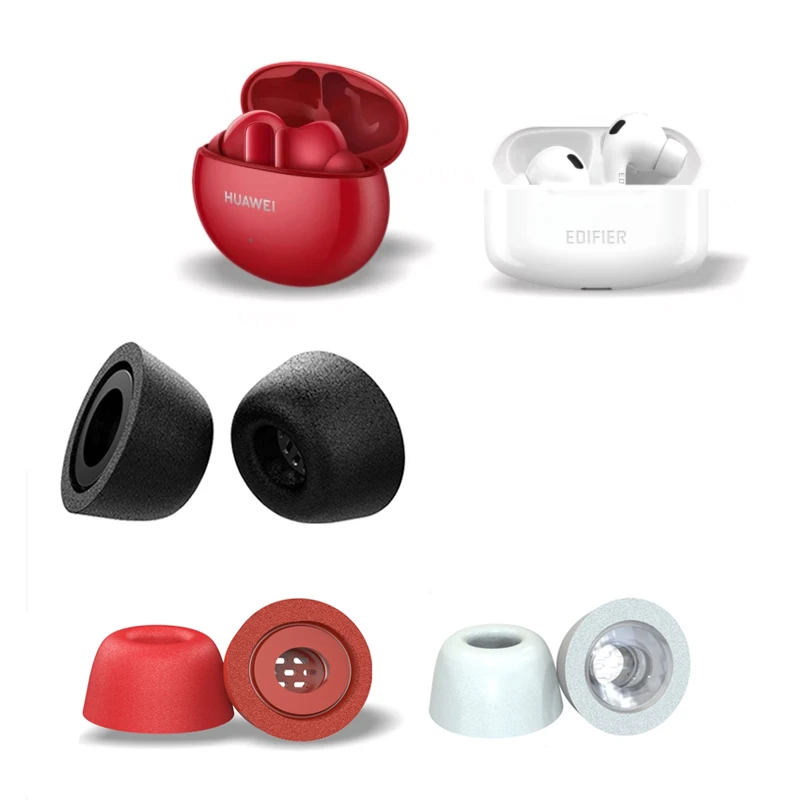 

Memory Foam Ear Tips for HUAWEI Freebuds 4i/ 5i / Galaxy Buds 2 Pro Noise Canceling Anti-Slip Earbuds for VIVO TWS 2 Accessories