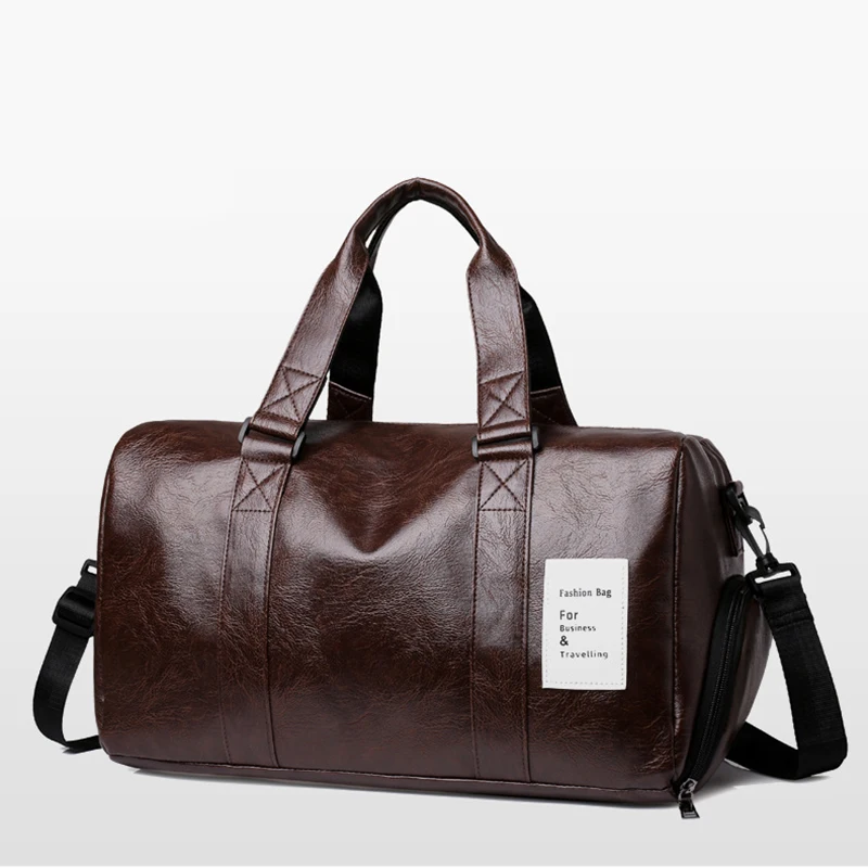 Gym Bag Leather Sports Bags Big Men Training for Shoes Lady Fitness Yoga Travel Luggage Shoulder Black Sac De Sport Handbags