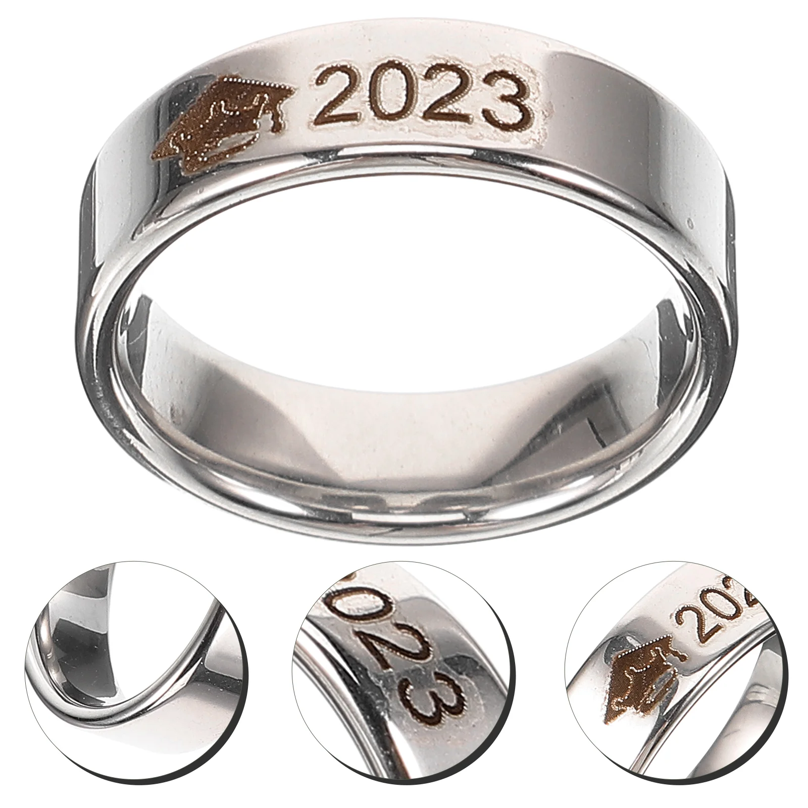 

Stainless Steel Ring Jewelry Graduation Season Men's Accessories Delicate Finger