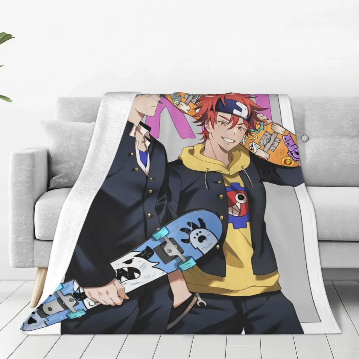 

Anime SK8 The Infinity Plush Blankets Kyan Reki Hasegawa Langa Yaoi Funny Throw Blankets for Home Hotel Sofa 200x150cm Rug Piece