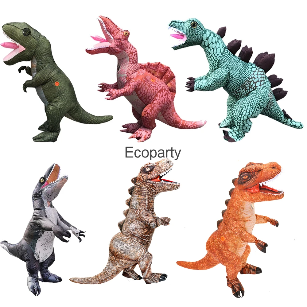 

Adult T-Rex Dinosaur Inflatable Costume Halloween Cosplay Anime Carnival Disfraz Dragon Velociraptor Blow Up Dress 50