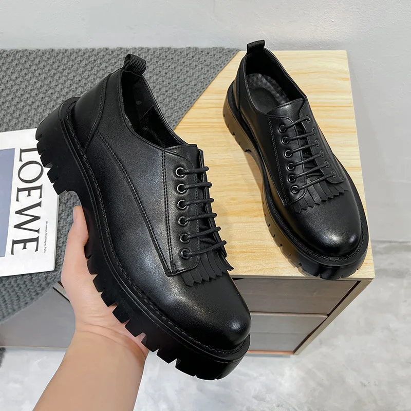 

Mens Dress Shoes Leather Fashion Men Business Dress Shoes Round Toe Black Oxford Shoes Breathable Men Formal Wedding Shoes