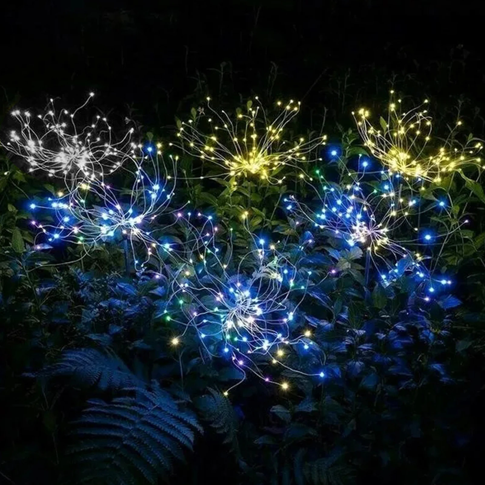 Фейерверк на солнечной батарее, уличный водонепроницаемый светильник с 120 светодиодами, s открытый садовый декоративный светильник на солн...