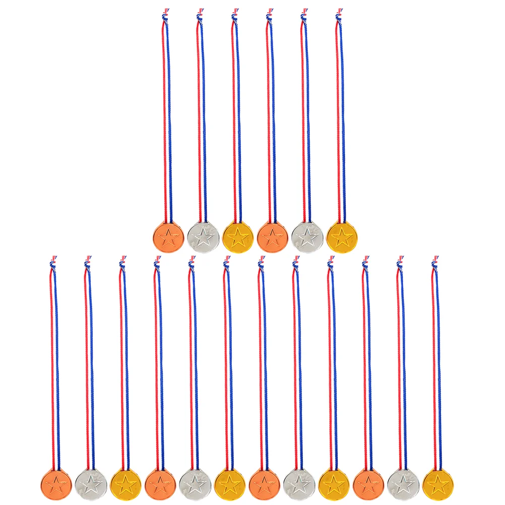 

Medals Kids Awards Soccer Adults Party Prizes Gold Award Plastic Medal Lanyard 12Pack Trophy Metals Football Sports Competition