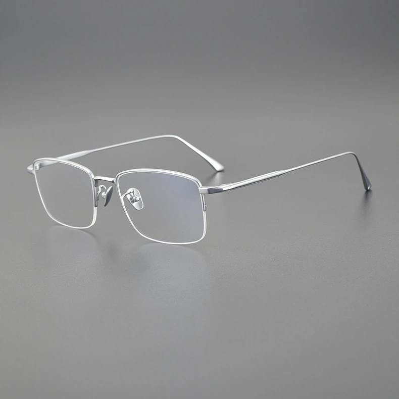 Деловая оправа для очков с краями из чистого титана Мужская Золотая элегантная