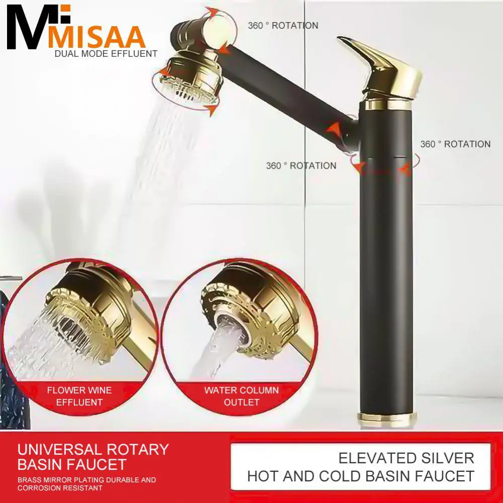 

32-40mm Shower Rose Two Modes Bathroom Supplies Brass Sink Faucet 180 ° Rotating Bathroom Accessories Bathroom Stopcock