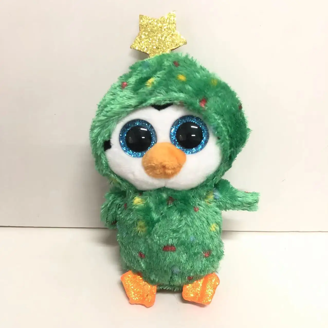 

Новинка Ty Beanie Boos Рождественская зеленая звезда Пингвин Kawaii с большими глазами Мягкий Детская плюшевая игрушка детская кукла рождественски...