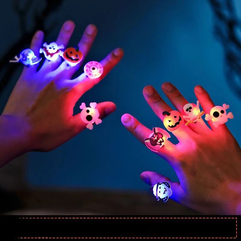 

Хэллоуин, Рождество, кольцо, светящиеся маленькие украшения, декоративные реквизиты, аксессуары для ночника