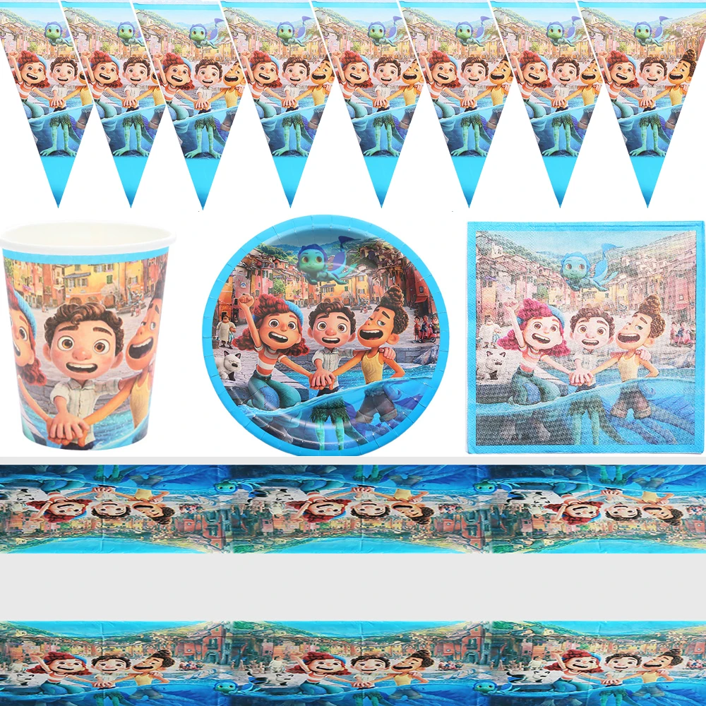 Тема Luca сувениры для девочек чашки тарелки флаги скатерть с днем рождения