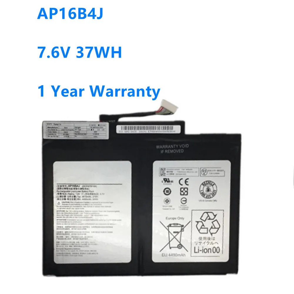 

Аккумулятор AP16B4J для ноутбука Acer Aspire Switch Alpha 12 SA5-27, 7,6 В, 37 Вт/ч