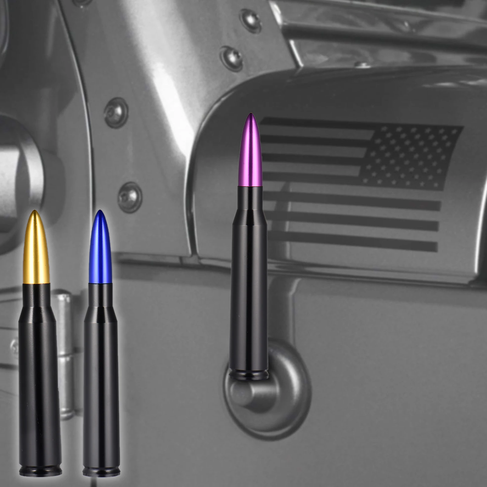 

Universal Car Antenna Waterproof Threaded Anti-Theft Locking Function to Optimize FM/AM Reception No Tools Required