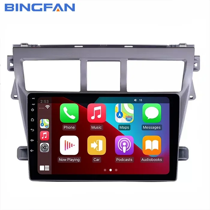 

Распродажа 2 + 32G автомобильный радиоприемник Android беспроводной Carplay Android автомобильный плеер для Toyota VIOS 2007-2012 9 дюймов 4 ядра IPS