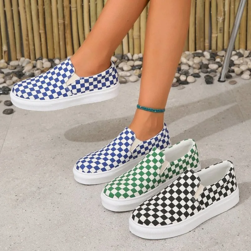 

Кеды женские на платформе, Вулканизированная плоская подошва, слипоны, повседневная обувь, весна-лето 2023