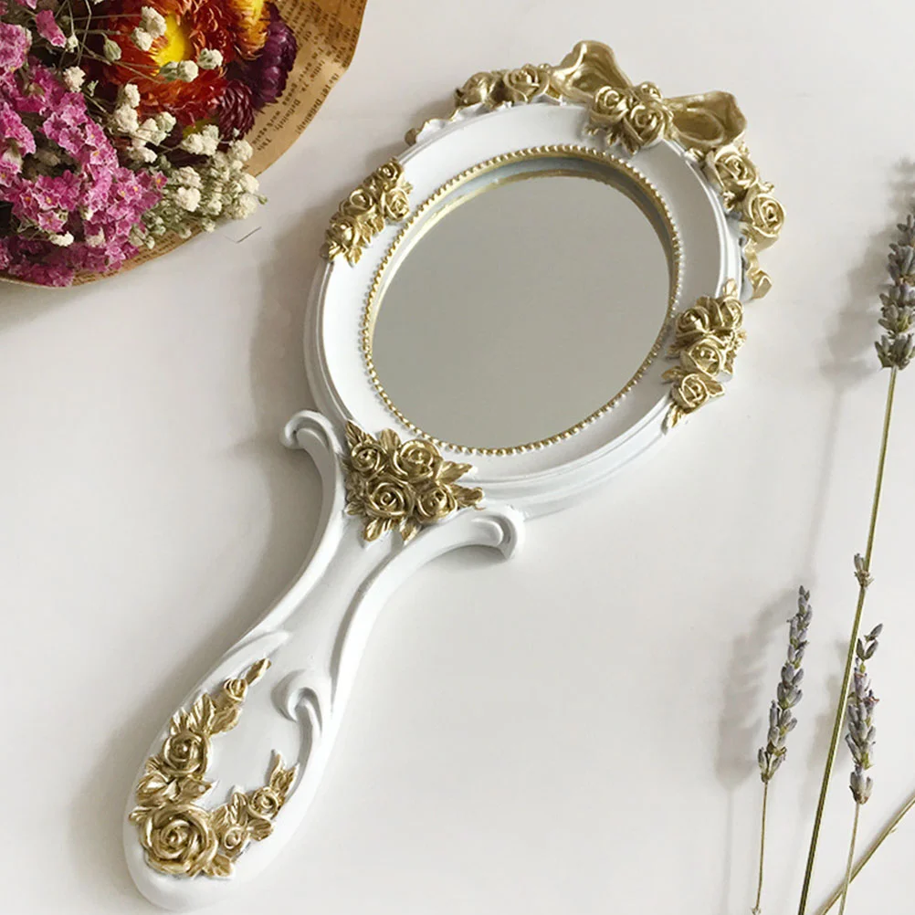 Rear View Makeup Mirror Bedroom Tabletop Mirror Small Vanity Mirror Vanity Handheld Mirror Standing Makeup Mirror