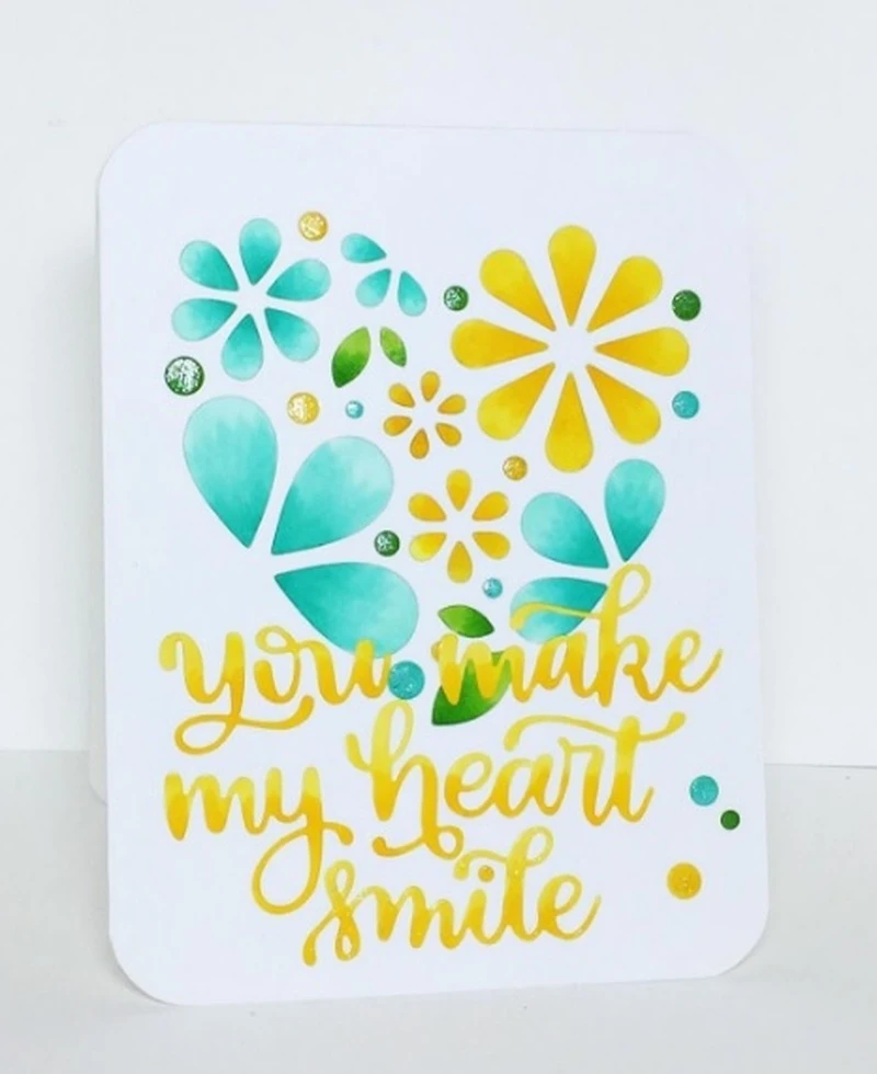 

Floral Love Heart Decor Card Metal of Die for Scrapbooking Craft Dies DIY Metal Cutting Stencil Dies