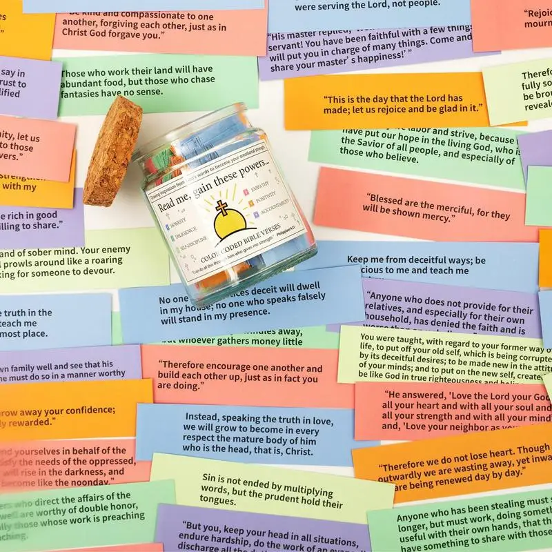 Христианские карты Банка Красочные библейские стихи ручной работы Христианская