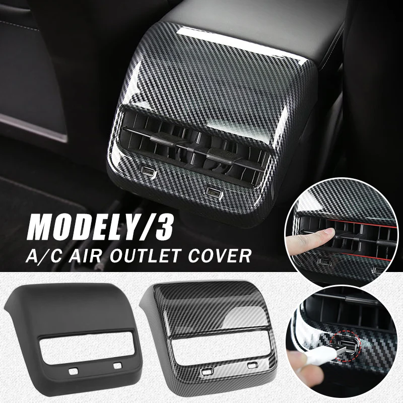 

Self-adhesive Carbon Fiber Car Rear Air Vent Outlet Cover Trim ABS Anti-scratch Protector Auto Accessorie Interior Decor Sticker