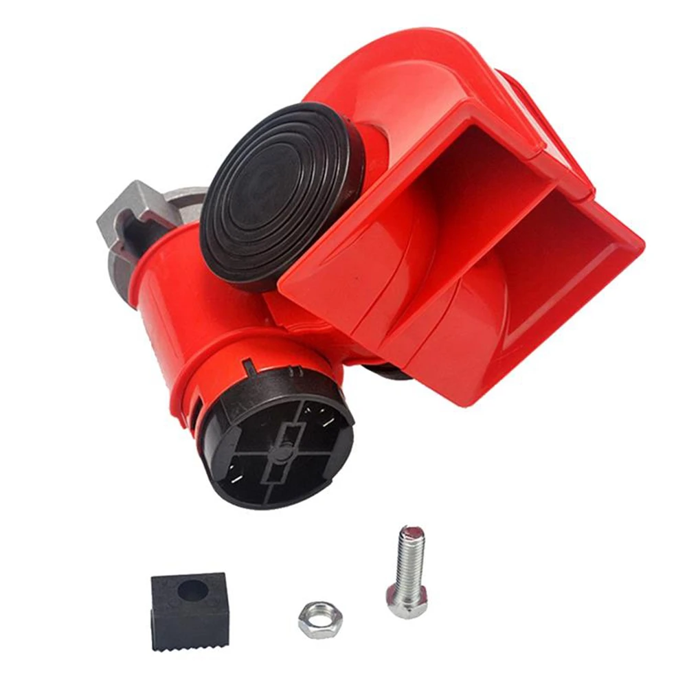 

12V Dual Tone Horns Kit Snail Air Horn Auto Twin Dual Tone Compact Horn For Car Auto Motorcycle 132db Super Loud Waterproof