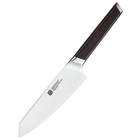 Нож кухонный XINZUO 5 дюймов, универсальный кухонный инструмент для приготовления пищи, из немецкой стали DIN 1.4116, очень острый, ручка из черного дерева