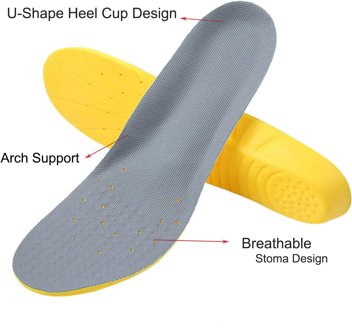 Orthotic Insoles Memory Foam Insoles Providing Great Shock Absorption and Cushion Best Insoles for Men and Women