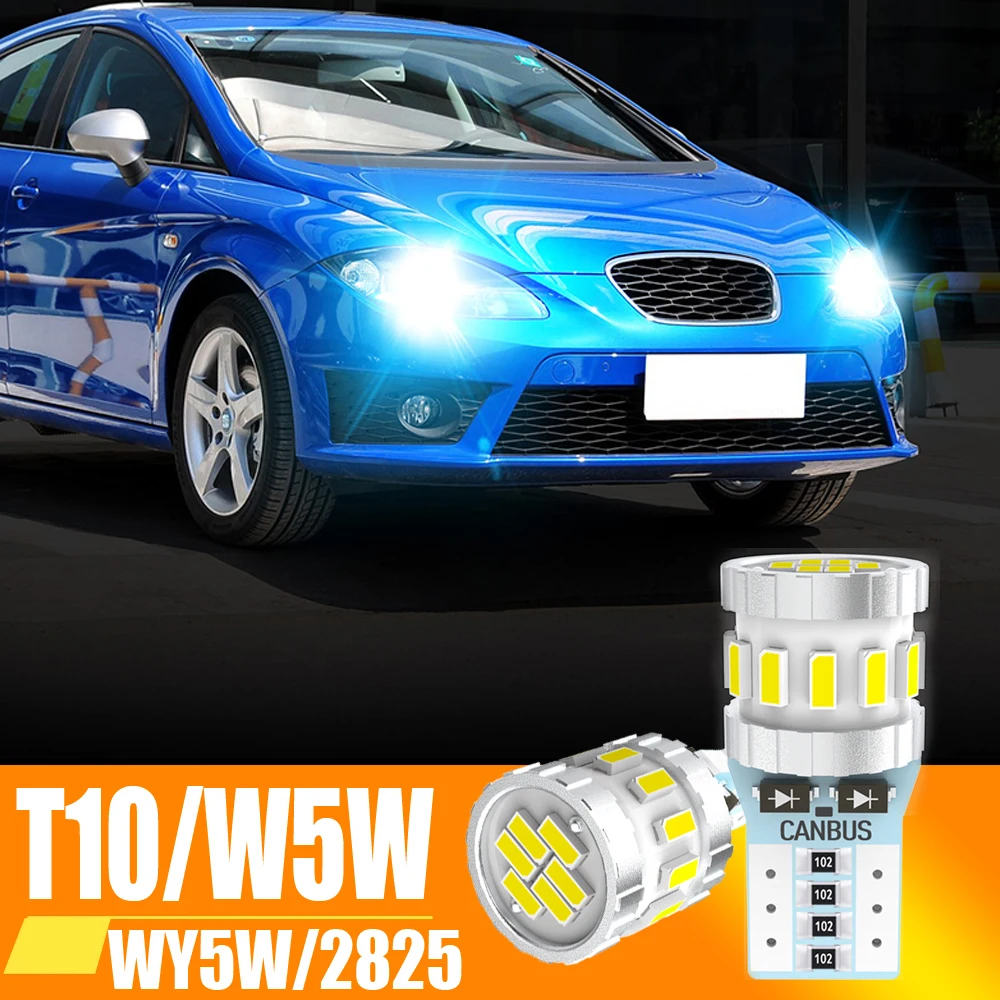 

2pcs High Quality T10 W5W Super Bright Car Interior Reading Dome Light Marker Lamp 168 194 LED Auto Wedge Parking Bulbs Red Blue