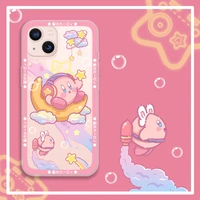 kawaii kirby phone case anime shockproof phone case for iphone 12 11 13pro max xr x xs max cartoon phone case