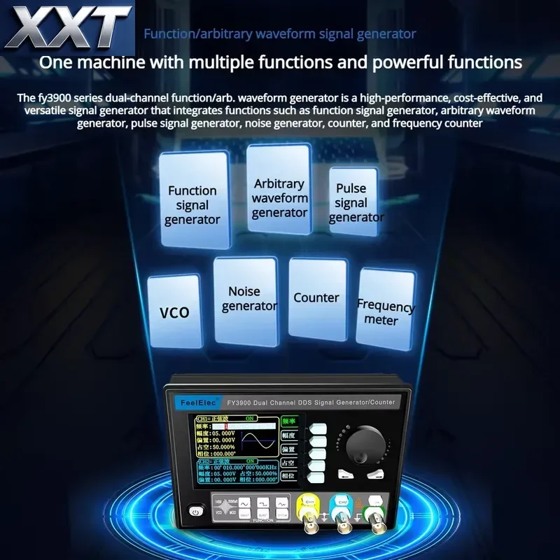 Фото XXT TTLTES FY3900 250MSa/s Четыре TTL-выхода 5/10/15/20/30 МГц, синусоидальный сигнал, 14 бит, двухканальный, функция/произвольный сигнал №4