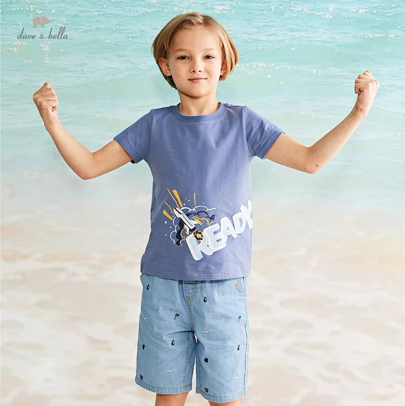

DK2221807 летняя детская одежда для мальчиков в стиле Дейва Беллы, детская модная футболка с принтом, высококачественные модные футболки для ма...