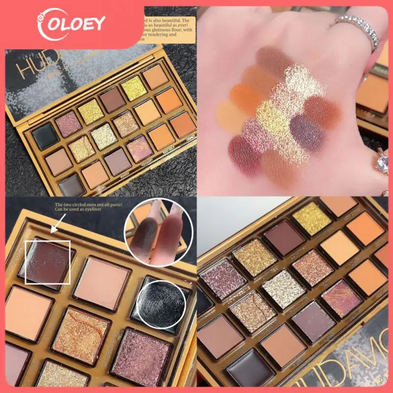 

Gold Orange Eyeshadow 18 Colors Eye Shadow Palette Colorful Eyes Pigment 1pcs Large Eyeshadow Palette Shimmer Shiny Sequins