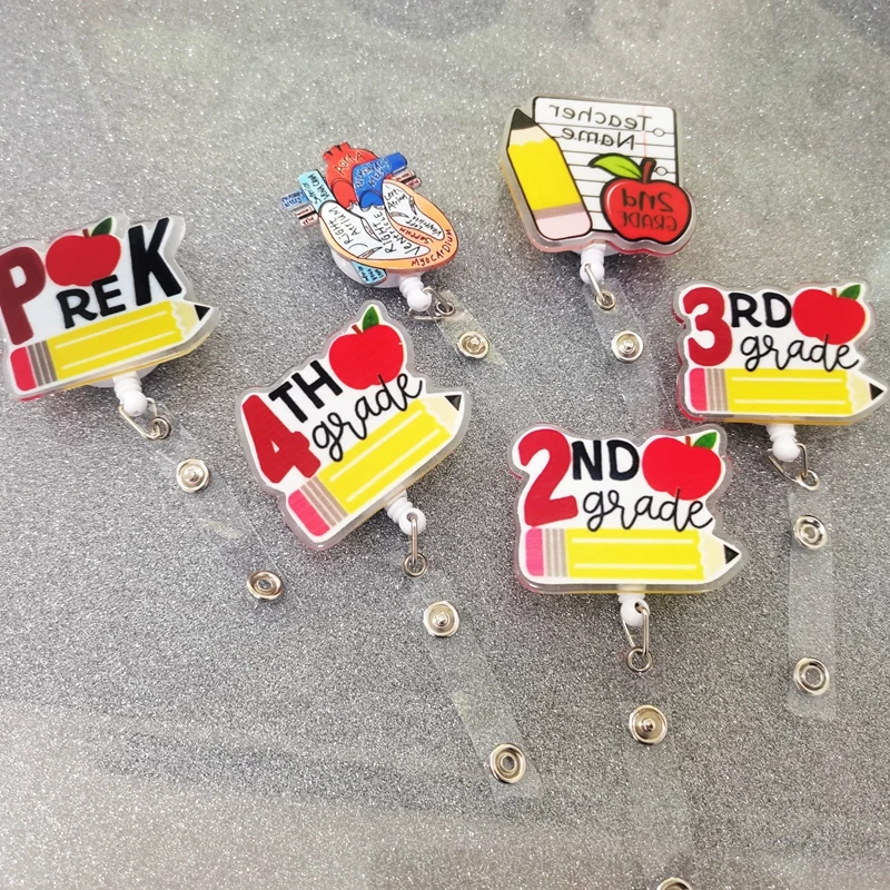 

Карандаш назад в школу значок для учителей катушка для значков для учителей, катушка для значков для учителей, зажимы для катушек значков, держатель значков для классов