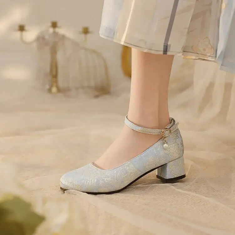 Туфли женские с круглым носком повседневные кроссовки летняя классическая ткань