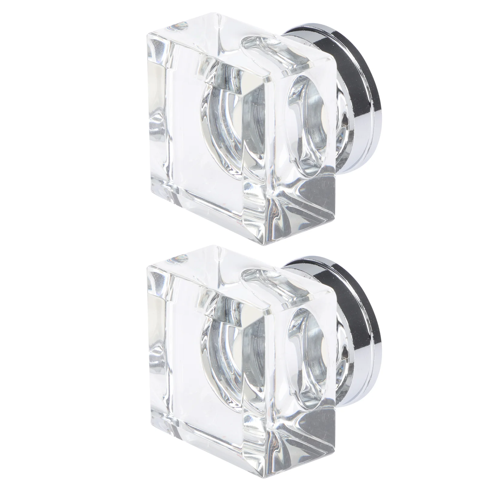 

2Pcs Square Crystal Dresser Knobs European Style Cabinet Knob Furniture Accessories