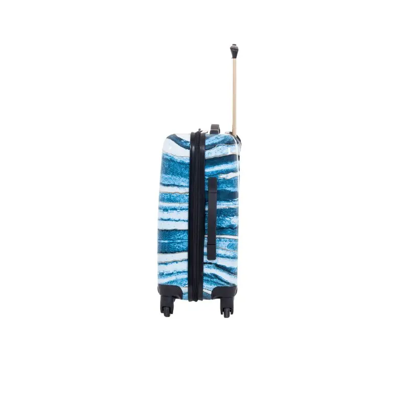 20-inch Hardside Spinner Rolling Carry-on Luggage, Blue Marble Print