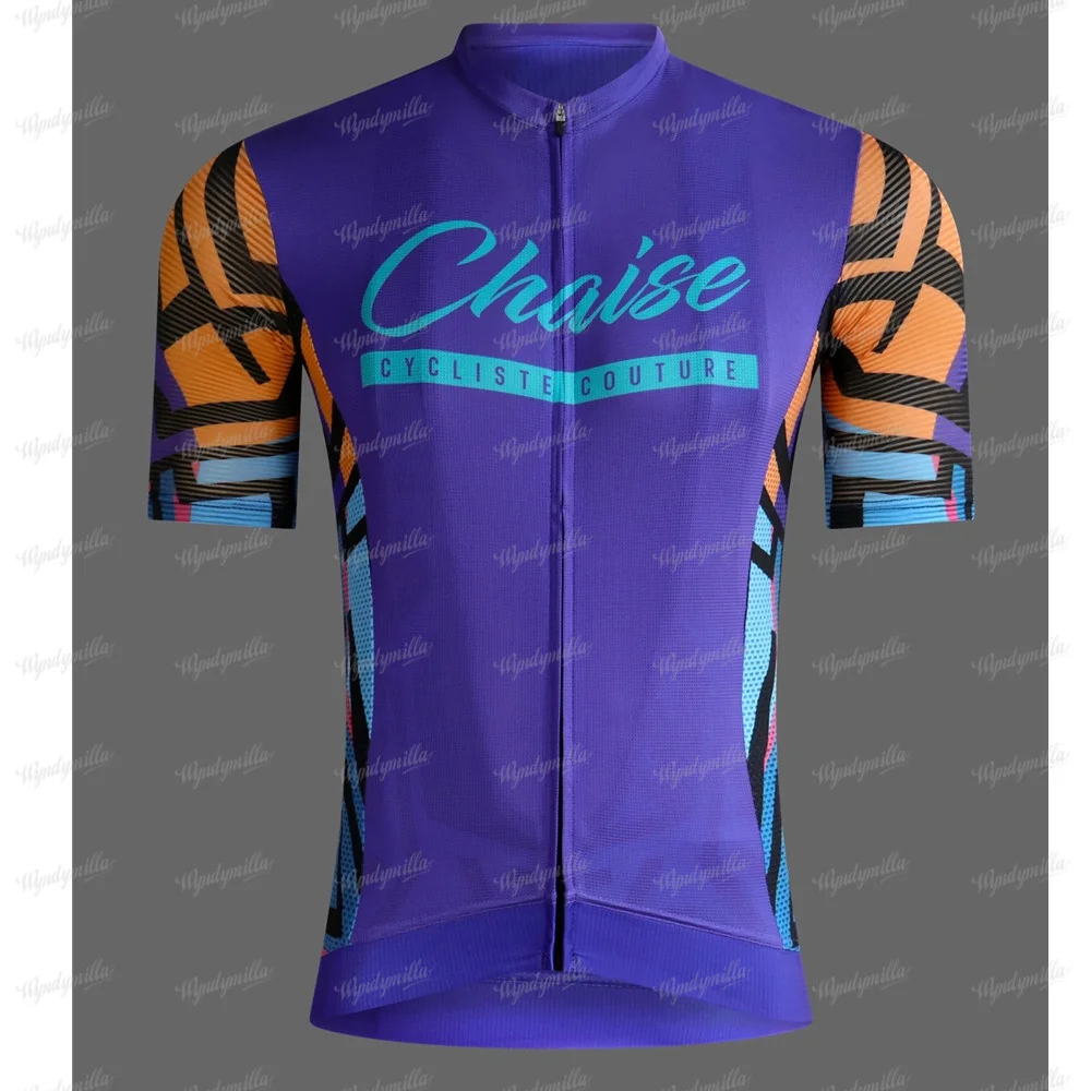 

2022 Chaise Summer Bike Shirt Men's Cycling Jersey Short Sleeve Ropa Maillot Ciclismo Outdoor Sports MTB Breathable Clothing