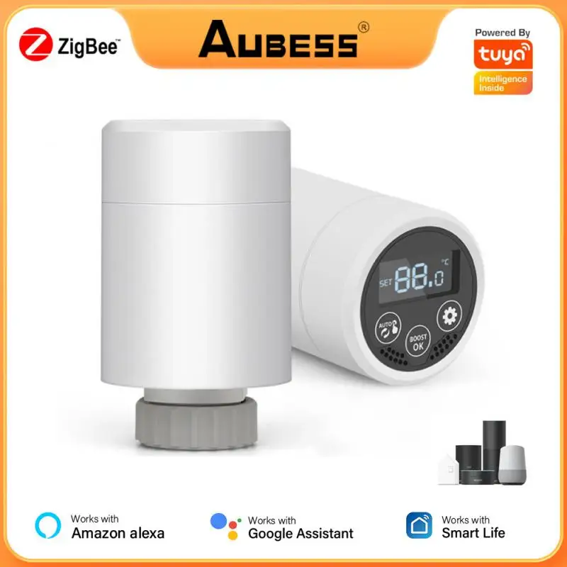 

Программируемый термостат Aubess ZigBee Tuya, умный радиатор, привод радиатора, поддержка голосового управления, работает с Alexa Google Home