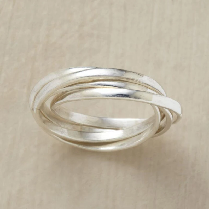 

Simple Winding Metal Rings for Women Vintage Multi-layer Multi-turn Couple Ring Fashion All-match Personality Party Gift Jewelry