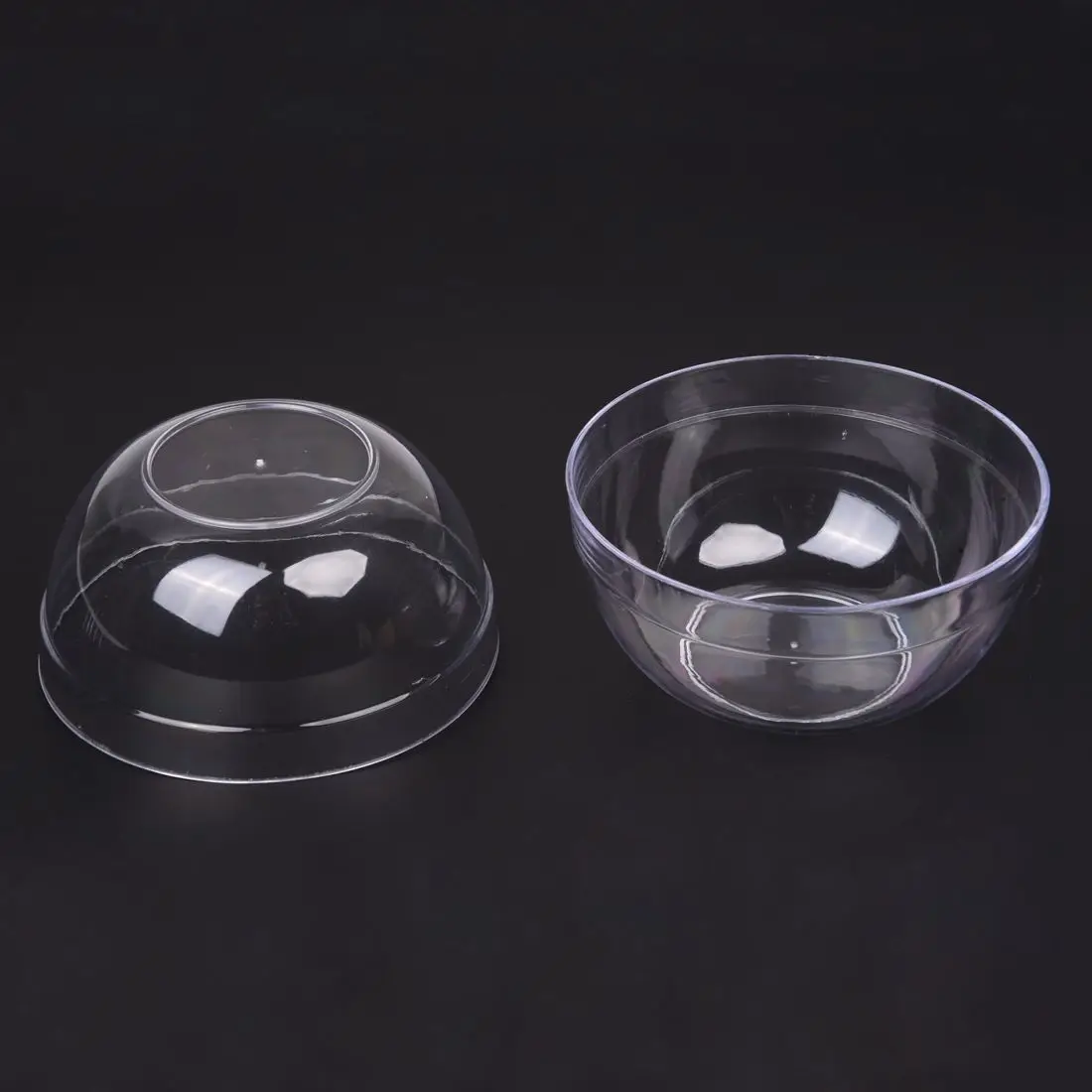 

Women 9cm x 4.5cm DIY Facial Clear Plastic Mask Bowl Mixer Holder 2pcs