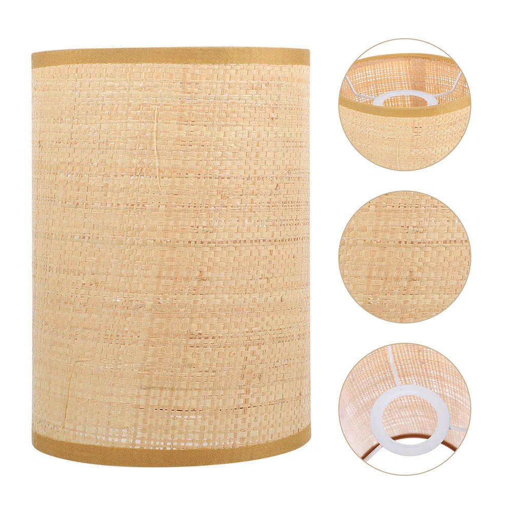 

2pcs Woven Lampshades Ceiling Lamp Shade Rattan Chandelier Shade for Hotel Farmhouse(E27/E14)